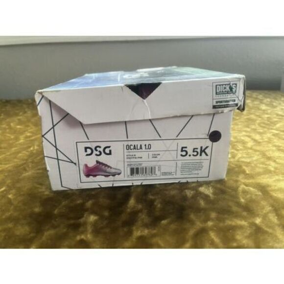 DSG OCALA 1.0 SOCCER CLEATS SIZE 5.5 GIRLS PINK/SILVER YOUTH KIDS NIB - Picture 6 of 6